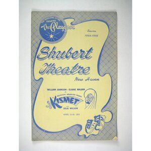 Kismet Playgoer 1955 Shubert Theatre Elaine Malbin William Johnson New Haven